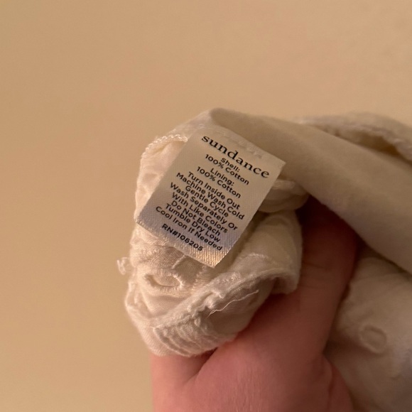 Sundance Cotton White Wide-leg Eyelet Trousers Women’s P8 Preppy Coastal - Picture 6 of 6